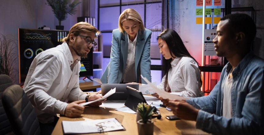 multi ethnic company workers having briefing at of 2021 12 09 02 46 02 utc min